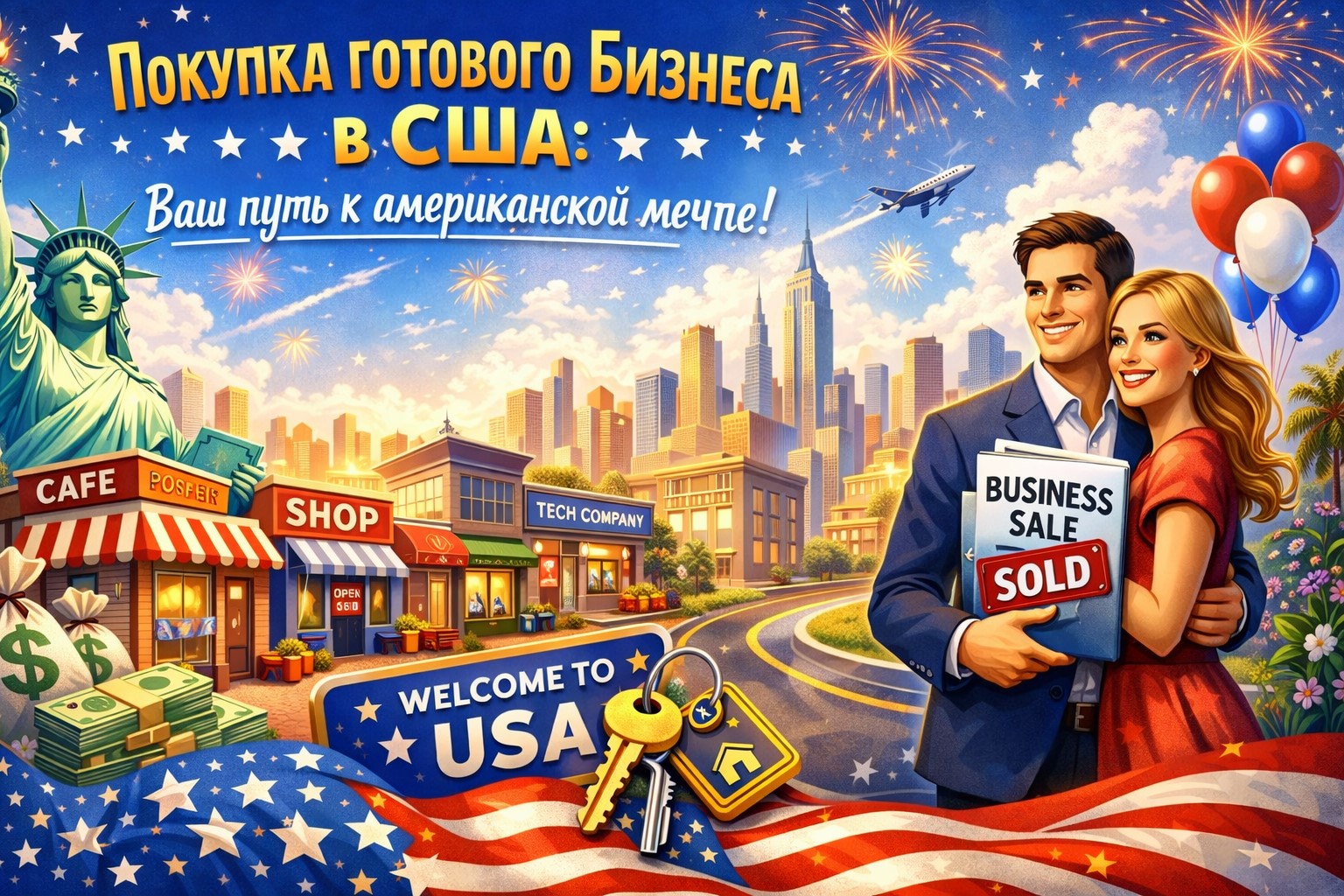 Покупка готового бизнеса в США: Ваш путь к Американской Мечте!