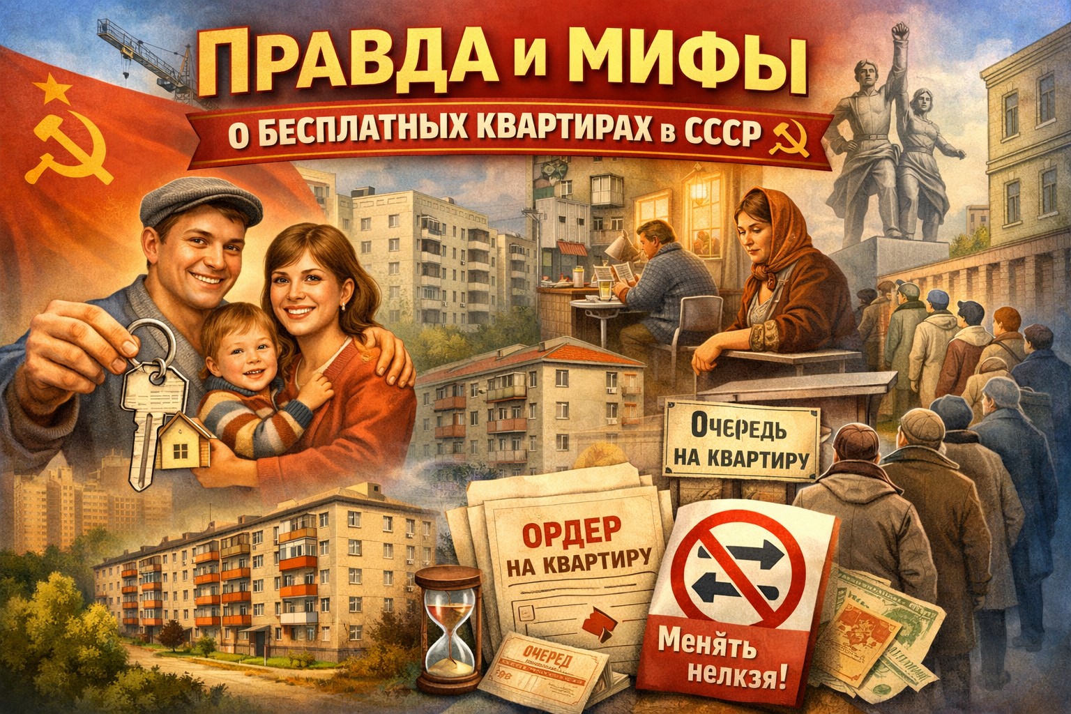 Правда и Мифы о бесплатных квартирах в СССР