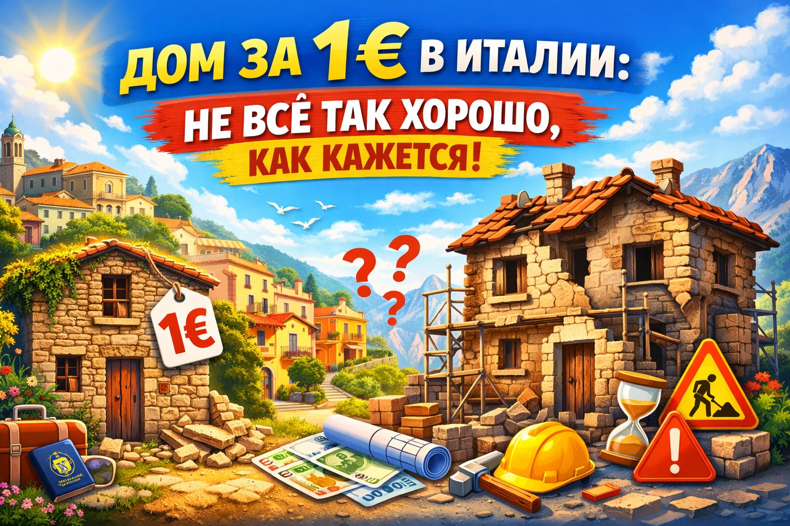 Дом за 1 евро в Италии: мифы и реальность, которую скрывают!