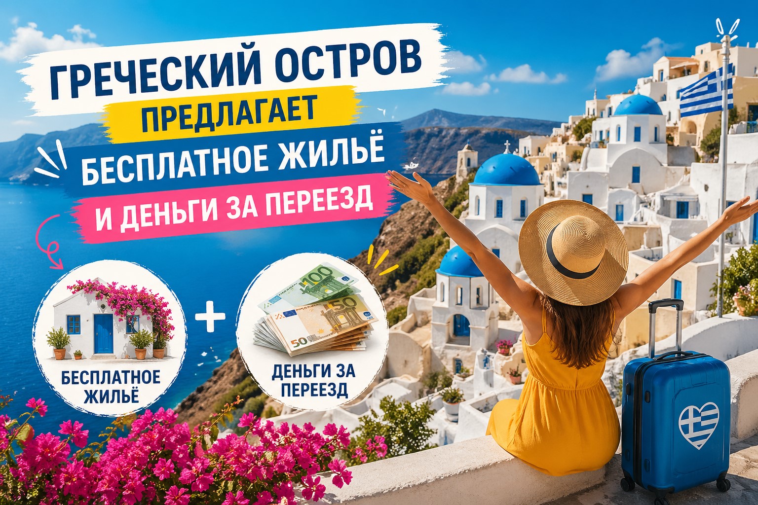 Греческий остров предлагает бесплатное жильё и деньги за переезд