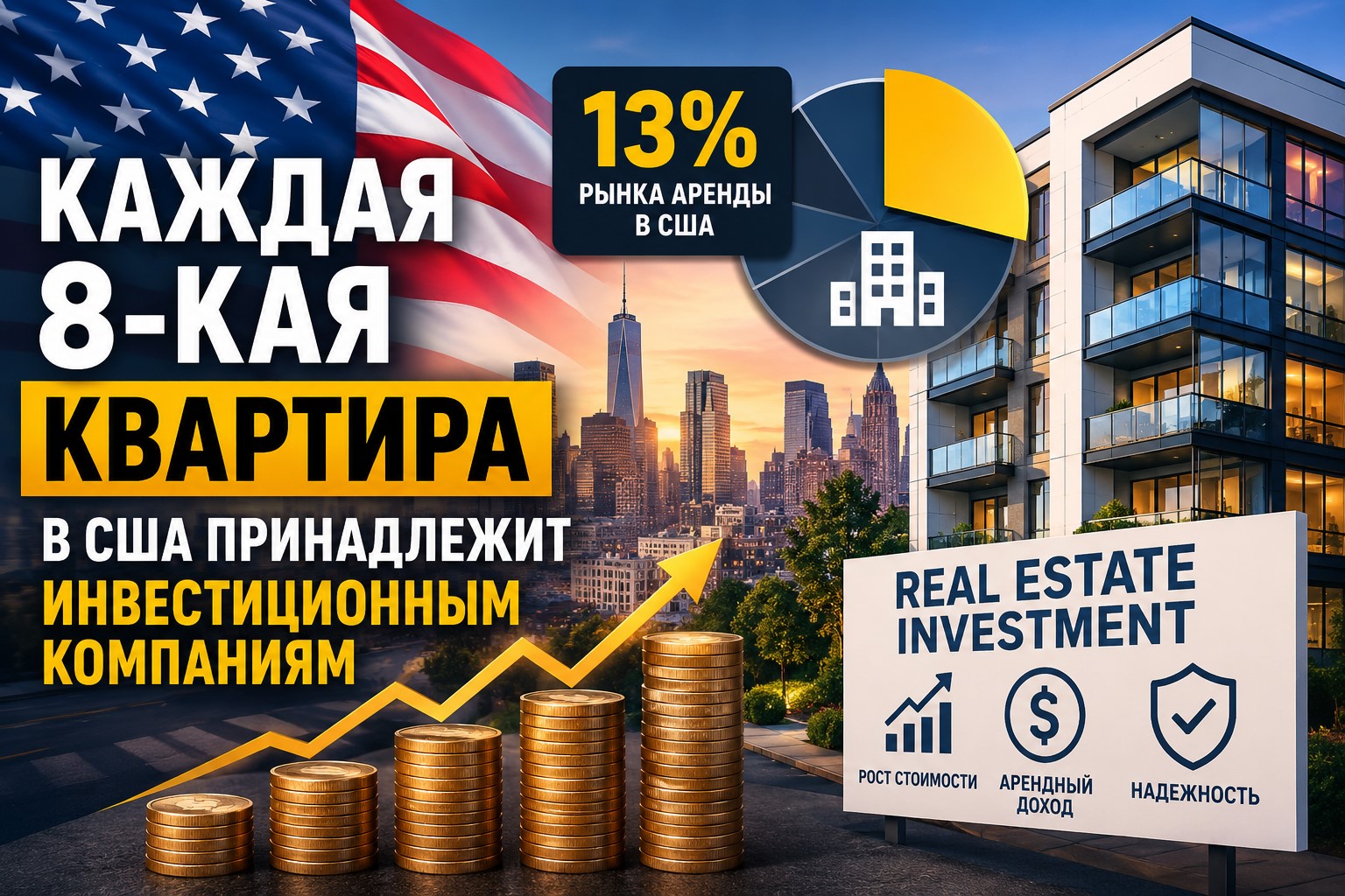 Инвесторы массово скупают квартиры в США: почему недвижимость остаётся одним из лучших вложений