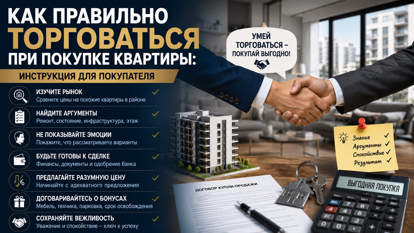 Как правильно торговаться при покупке квартиры: инструкция для покупателя