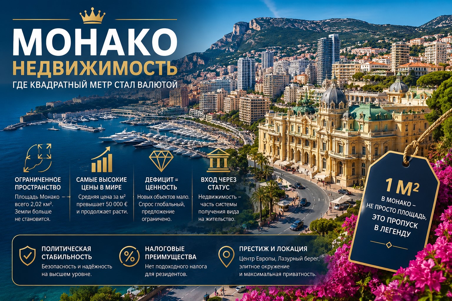 Почему недвижимость Монако остаётся самой дорогой в мире