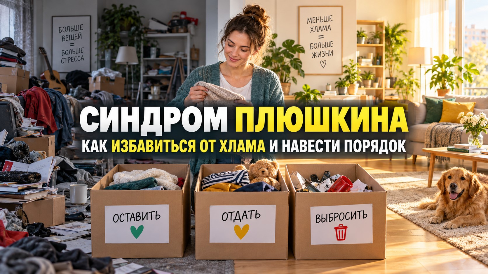 Синдром Плюшкина: как избавиться от лишних вещей и навсегда навести порядок в квартире