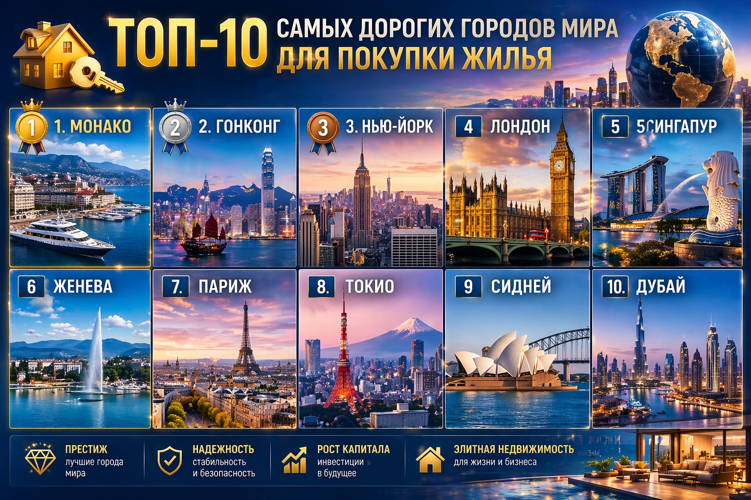 Топ-10 самых дорогих городов мира для покупки жилья